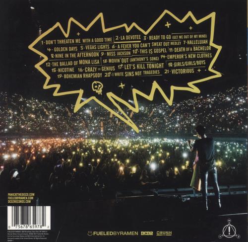 Panic At The Disco All My Friends We're Glorious: Death Of A Bachelor Tour Live - EX 2-LP vinyl record set (Double LP Album) US PDO2LAL873604