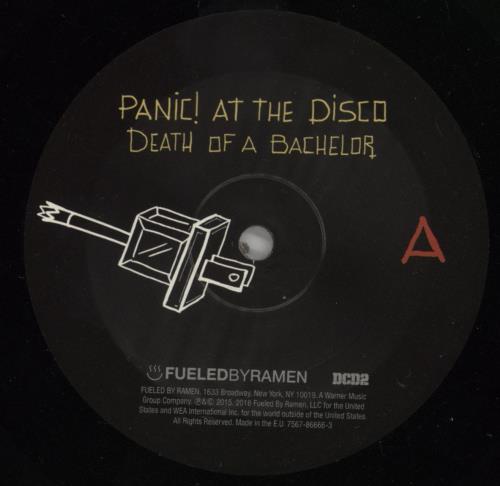 Panic At The Disco Death Of A Bachelor vinyl LP album (LP record) UK PDOLPDE773180