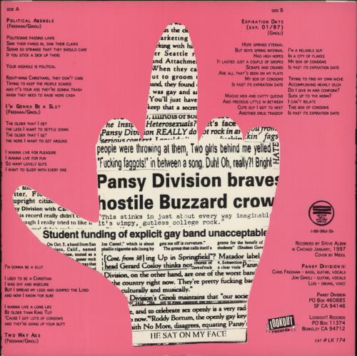Pansy Division Queer To The Core 7" vinyl single (7 inch record / 45) US 3CO07QU885674