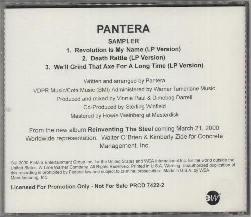 Pantera Sampler CD single (CD5 / 5") US PANC5SA153629
