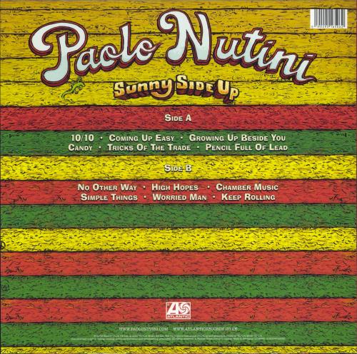 Paolo Nutini Sunny Side Up - Yellow Vinyl vinyl LP album (LP record) UK PNILPSU788228
