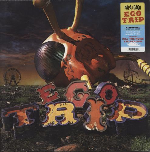 Papa Roach Ego Trip - Strawberry Shortcake Splash Vinyl + Bonus 7" - Sealed vinyl LP album (LP record) US PAPLPEG877475