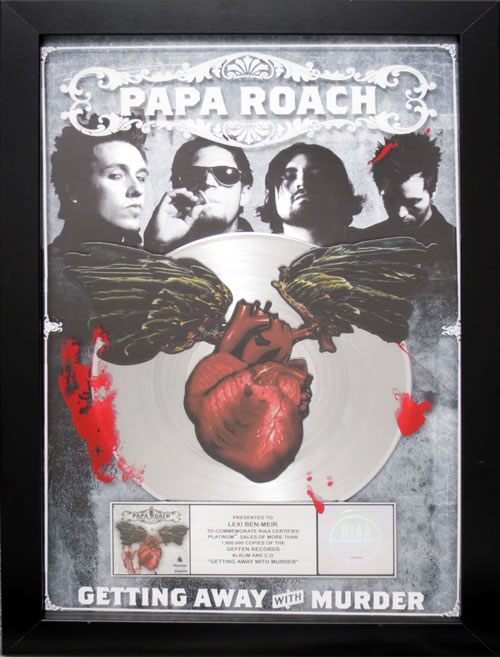 Papa Roach Getting Away With Murder award disc US PAPAWGE558284