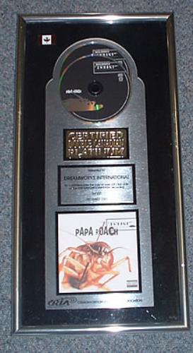 Papa Roach Infest award disc US PAPAWIN270686