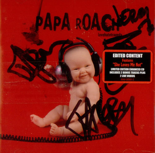Papa Roach Lovehatetragedy - Autographed CD album (CDLP) US PAPCDLO537207