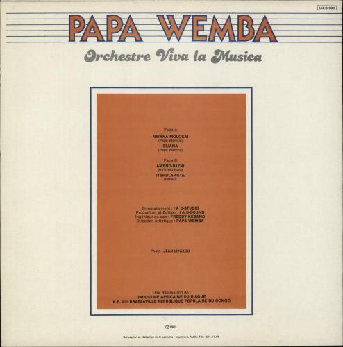 Papa Wemba Mwana Molokai vinyl LP album (LP record) French -C2LPMW881660