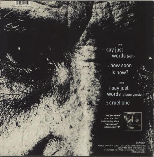 Paradise Lost Say Just Words - VG 12" vinyl single (12 inch record / Maxi-single) UK P-L12SA881823