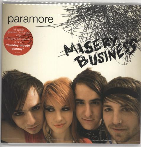 Paramore Misery Business - Red Vinyl 7" vinyl single (7 inch record / 45) UK OR807MI438446