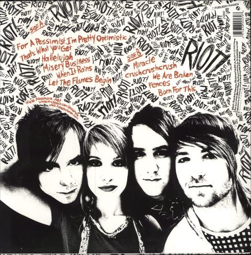 Paramore Riot! vinyl LP album (LP record) UK OR8LPRI781031