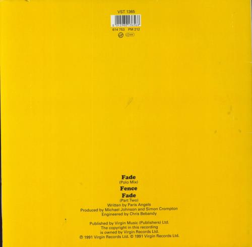 Paris Angels Fade 12" vinyl single (12 inch record / Maxi-single) UK PRS12FA316457