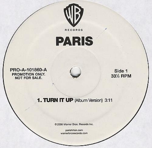 Paris Hilton Turn It Up 12" vinyl single (12 inch record / Maxi-single) US 69R12TU376540