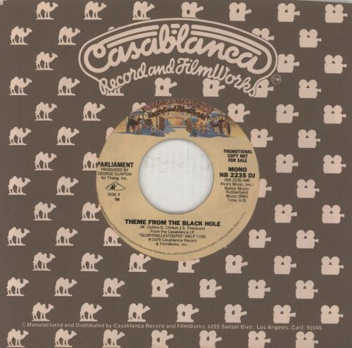 Parliament Theme From The Black Hole 7" vinyl single (7 inch record / 45) US PLT07TH853694