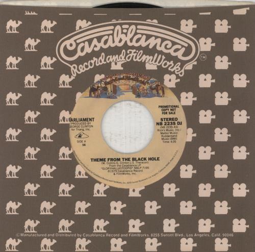 Parliament Theme From The Black Hole 7" vinyl single (7 inch record / 45) US PLT07TH853694