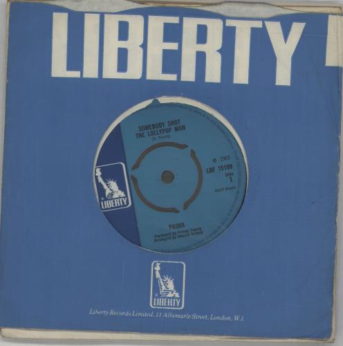 Pasha Somebody Shot The Lollypop Man - 3pr 7" vinyl single (7 inch record / 45) UK QBS07SO676134