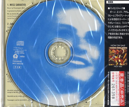Passengers Miss Sarajevo CD single (CD5 / 5") Japanese PSSC5MI606513