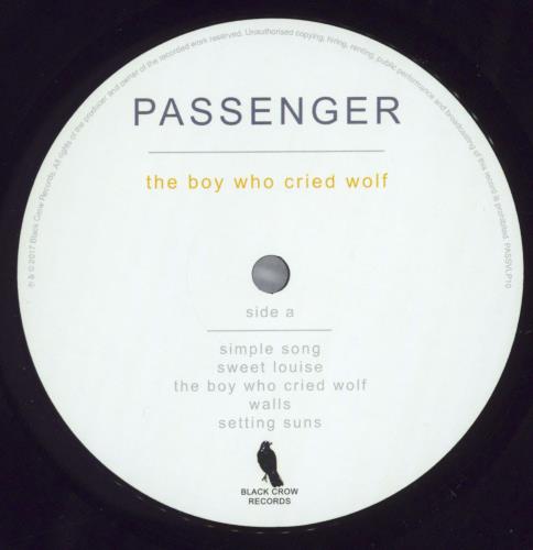 Passenger The Boy Who Cried Wolf vinyl LP album (LP record) UK PGALPTH823610