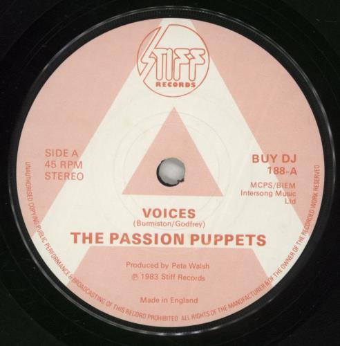 Passion Puppets Voices 7" vinyl single (7 inch record / 45) UK PW-07VO881155