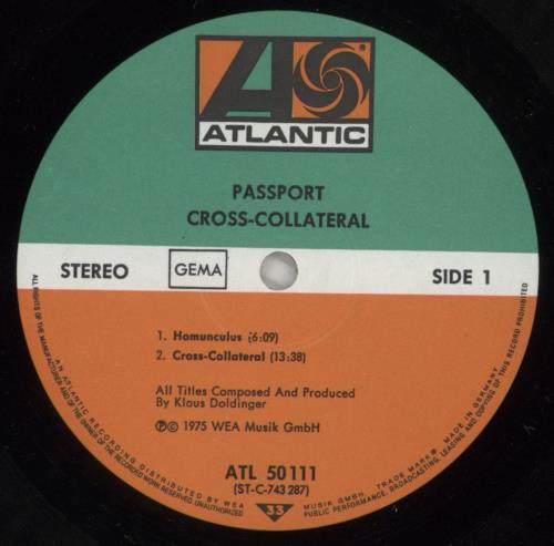 Passport Cross-Collateral vinyl LP album (LP record) German P78LPCR613245