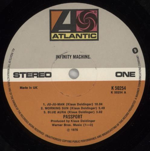 Passport Infinity Machine vinyl LP album (LP record) UK P78LPIN877254