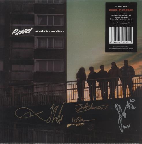 Pastel Souls In Motion - Red and Gold Sunburst Vinyl - Signed vinyl LP album (LP record) UK 9Z5LPSO879413