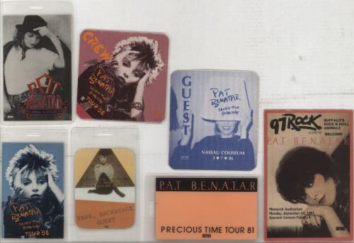 Pat Benatar A Collection of Seven Backstage Passes tour pass UK BENTPAC861376