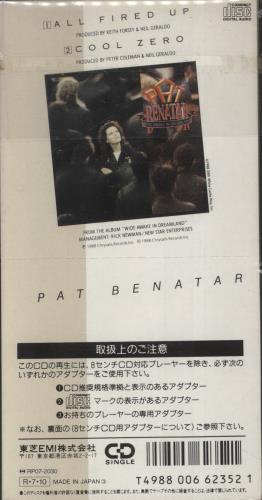 Pat Benatar All Fired Up 3" CD single (CD3) Japanese BENC3AL861358
