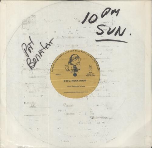 Pat Benatar B.B.C. Rock Hour vinyl LP album (LP record) US BENLPBB849809