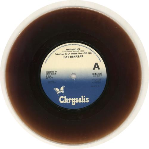 Pat Benatar Fire & Ice - Mispressed Brown Vinyl 7" vinyl single (7 inch record / 45) UK BEN07FI729895