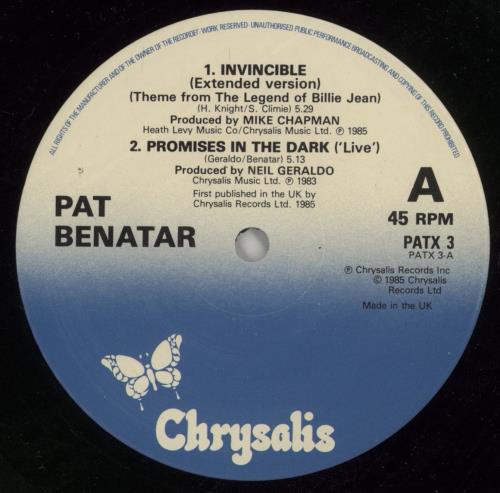 Pat Benatar Invincible (Extended Version) 12" vinyl single (12 inch record / Maxi-single) UK BEN12IN63706