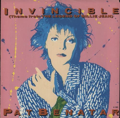 Pat Benatar Invincible (Theme From The Legend Of Billie Jean) 7" vinyl single (7 inch record / 45) Canadian BEN07IN850524