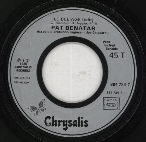 Pat Benatar Le Bel Age 7" vinyl single (7 inch record / 45) French BEN07LE850843
