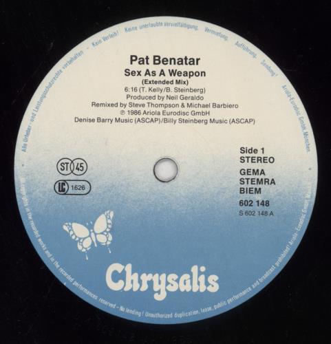 Pat Benatar Sex As A Weapon 12" vinyl single (12 inch record / Maxi-single) German BEN12SE666770