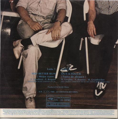 Pat Benatar You Better Run 7" vinyl single (7 inch record / 45) Mexican BEN07YO859657