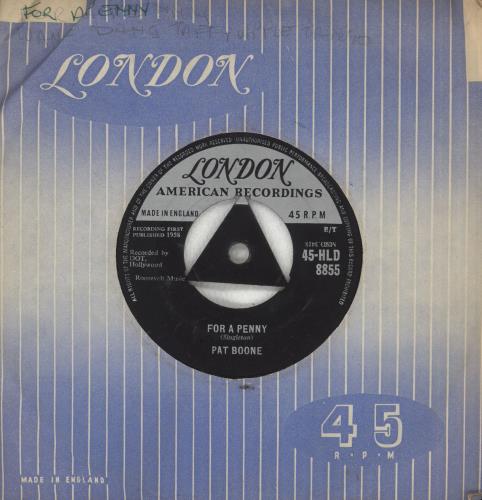 Pat Boone For A Penny 7" vinyl single (7 inch record / 45) UK PAO07FO744463