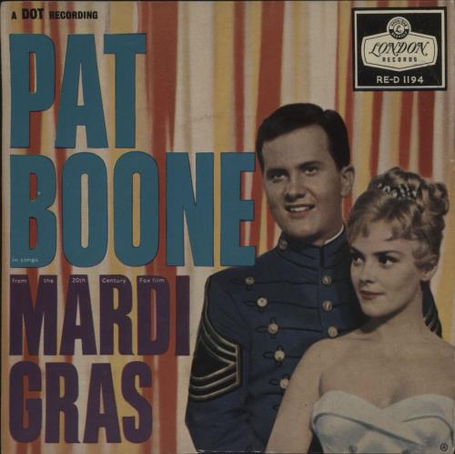 Pat Boone Mardi Gras EP 7" vinyl single (7 inch record / 45) UK PAO07MA367758