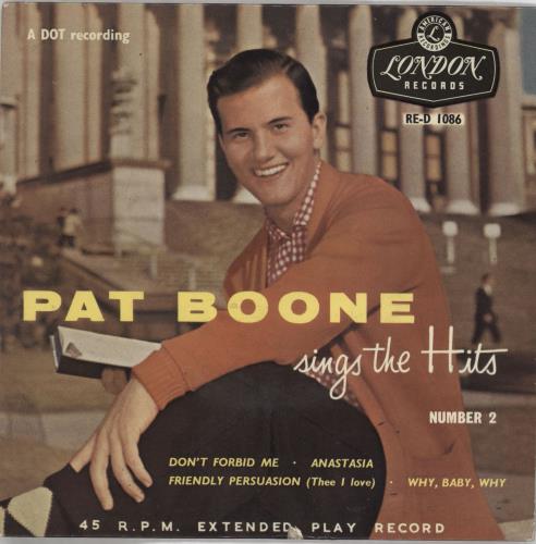 Pat Boone Sings The Hits Number 2 EP - 57/9 7" vinyl single (7 inch record / 45) UK PAO07SI766434