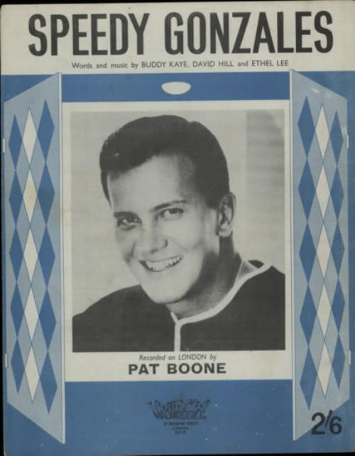 Pat Boone Speedy Gonzales sheet music UK PAOSMSP604685
