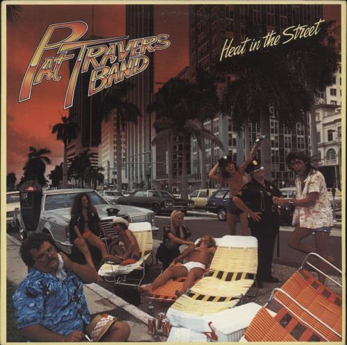 Pat Travers Heat In The Street - Promo vinyl LP album (LP record) US PVSLPHE874631