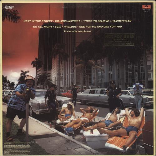 Pat Travers Heat In The Street - Promo vinyl LP album (LP record) US PVSLPHE874631