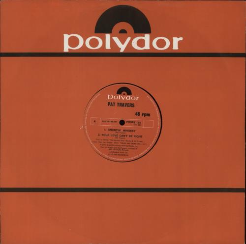 Pat Travers Snortin' Whiskey 12" vinyl single (12 inch record / Maxi-single) UK PVS12SN872920