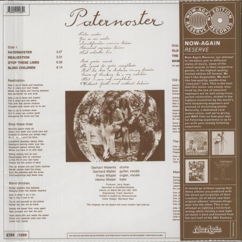 Paternoster Paternoster vinyl LP album (LP record) US -GVLPPA885533