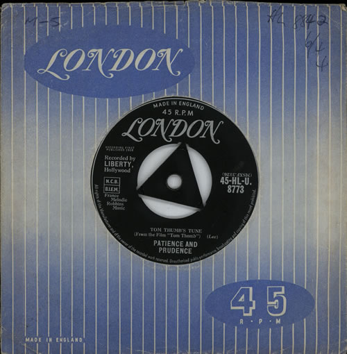 Patience & Prudence Tom Thumb's Tune 7" vinyl single (7 inch record / 45) UK P3V07TO572500