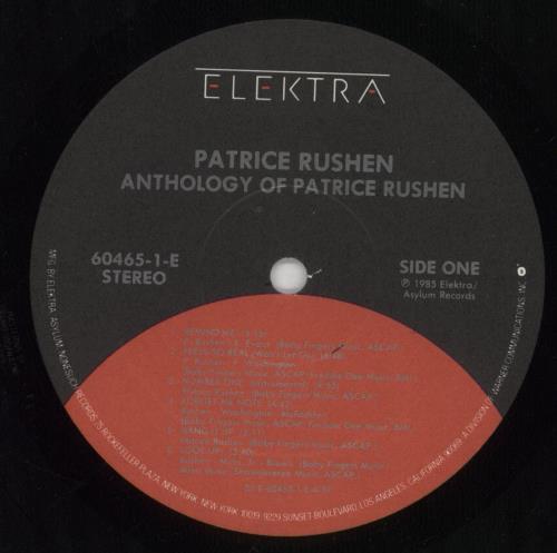 Patrice Rushen Anthology Of Patrice Rushen vinyl LP album (LP record) US PTRLPAN849482