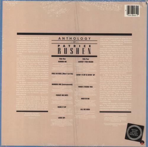 Patrice Rushen Anthology Of Patrice Rushen vinyl LP album (LP record) US PTRLPAN849482
