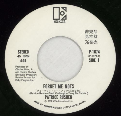 Patrice Rushen Forget Me Nots 7" vinyl single (7 inch record / 45) Japanese PTR07FO871781