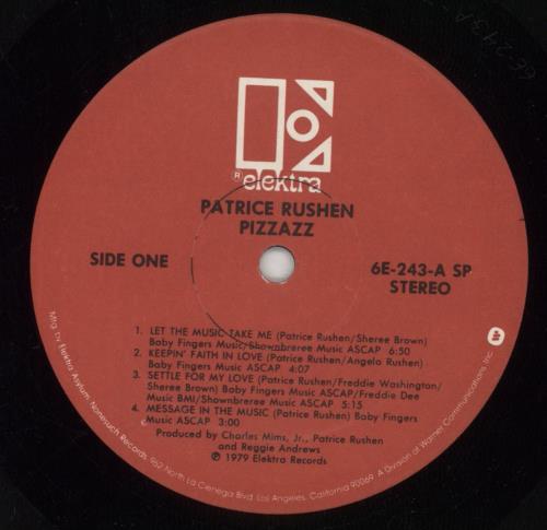 Patrice Rushen Pizzazz - Opened Shrink vinyl LP album (LP record) US PTRLPPI849481