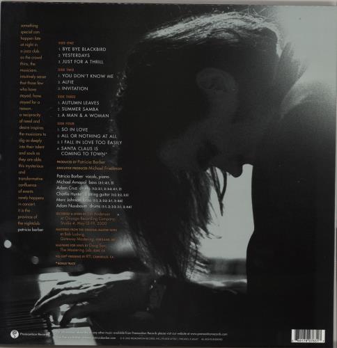 Patricia Barber Nightclub vinyl LP album (LP record) US P\BLPNI751334