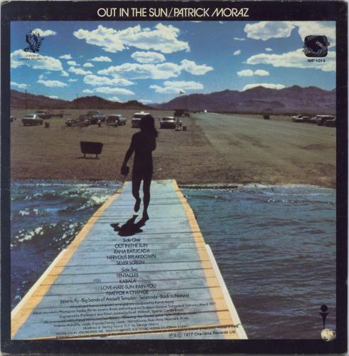 Patrick Moraz Out In The Sun vinyl LP album (LP record) US ZMPLPOU796272