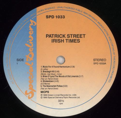 Patrick Street Irish Times vinyl LP album (LP record) UK PQSLPIR495411