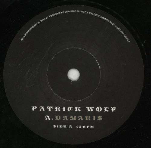 Patrick Wolf Damaris 7" vinyl single (7 inch record / 45) UK PWF07DA872391